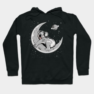 Space Koala sleep on moon Hoodie